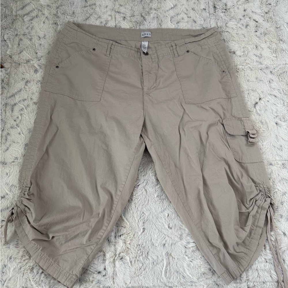 Dash  Khaki Cargo cropped pants